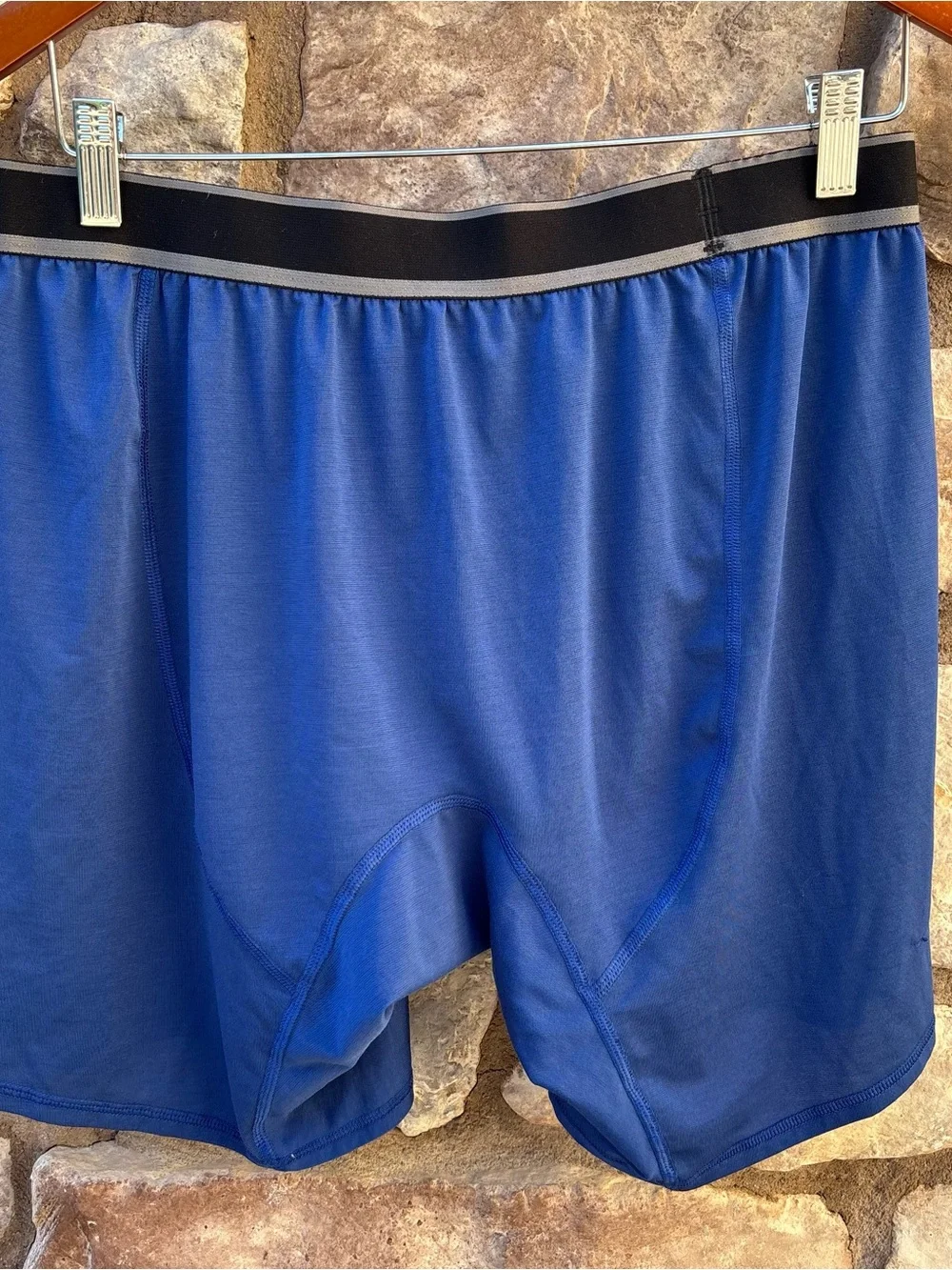 Lululemon Men’s Boxer Briefs XL Coolmax Omega Logo Blue